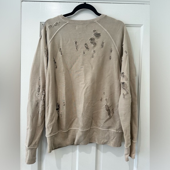 Sincerely Jules distressed torn all over crewneck sweater sweatshirt - Picture 6 of 13